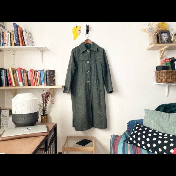 SOLD 60s Classic Dress Long Coat - Picture 1 of 2